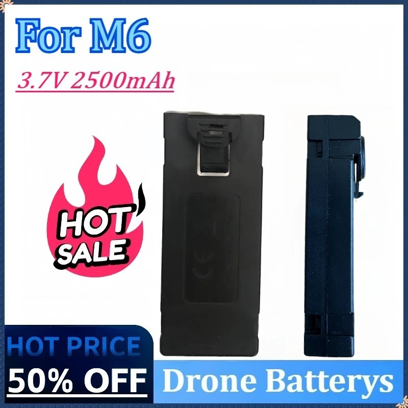 

Newly Upgraded 3.7V 2500mAh Drone Battery for M6 4K Camera Drone Spare Lipo Accessories Parts High Quality Rechargeable Battery