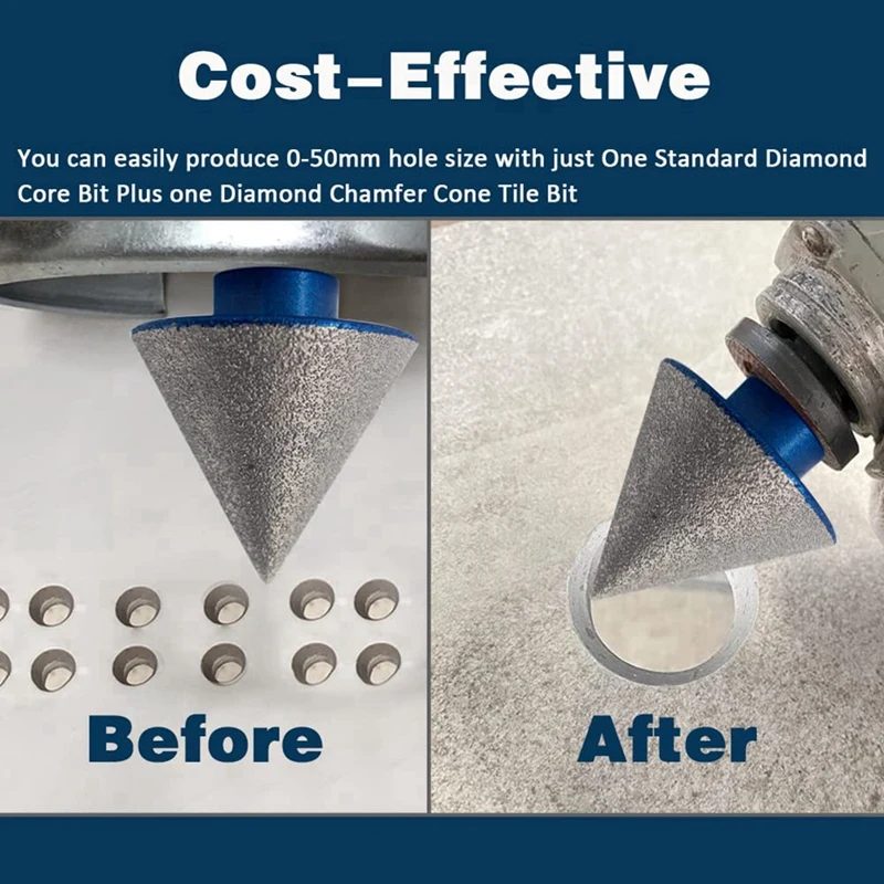 HOT! Diamond Bevel Drill Bits For Enlarging And Finishing Existing Holes In Tile, Marble, Glass And Ceramics