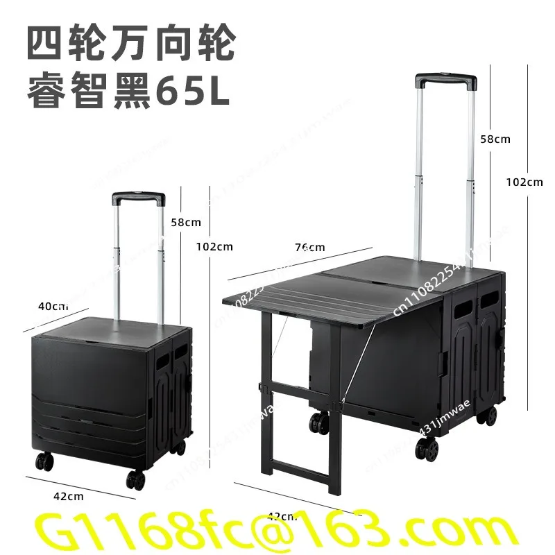 Outdoor Camping Cart Supermarket Shopping Folding  Stall  Market Shopping Cart