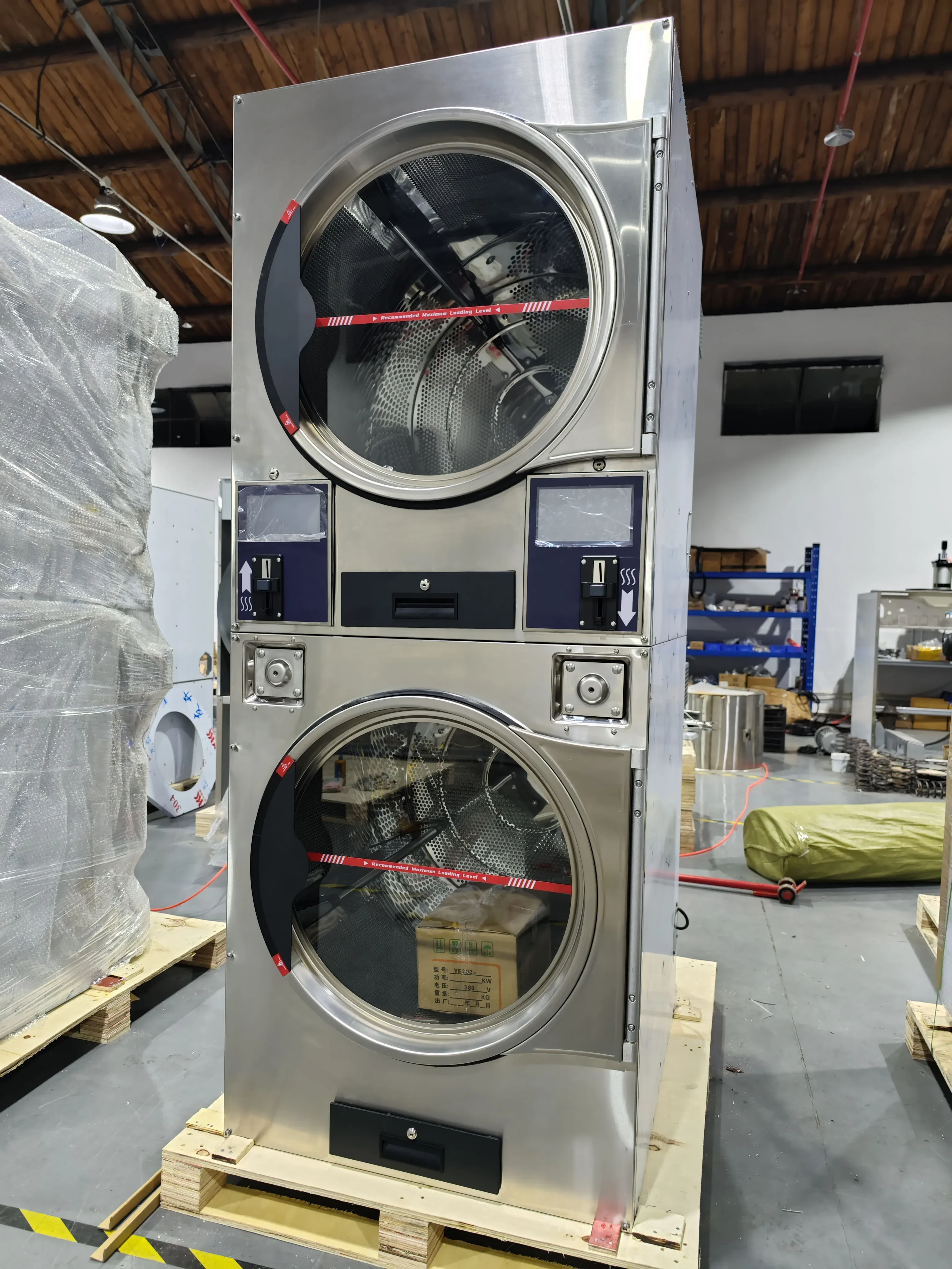 10kg 12kg 20kg 25kg Coin Operated Laundry Dryuing Machine Double Dryer Gas Electric Heating