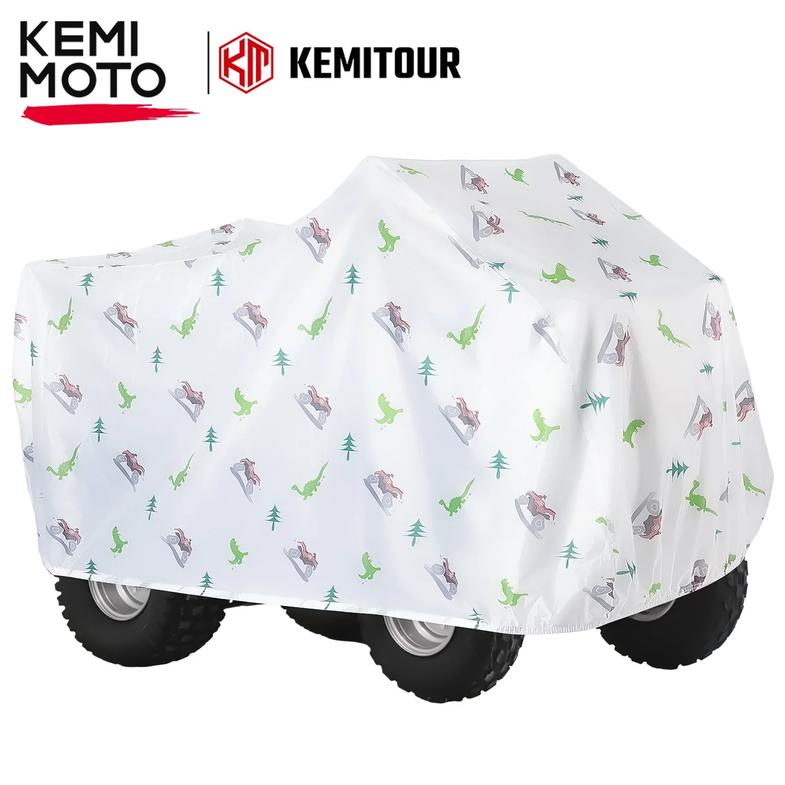 

KEMIMOTO ATV 300D Four Wheeler Cover 76x39x43 Inch Compatible with Polaris Sportsman Outlaw for Yamaha Raptor Grizzly for Can-Am