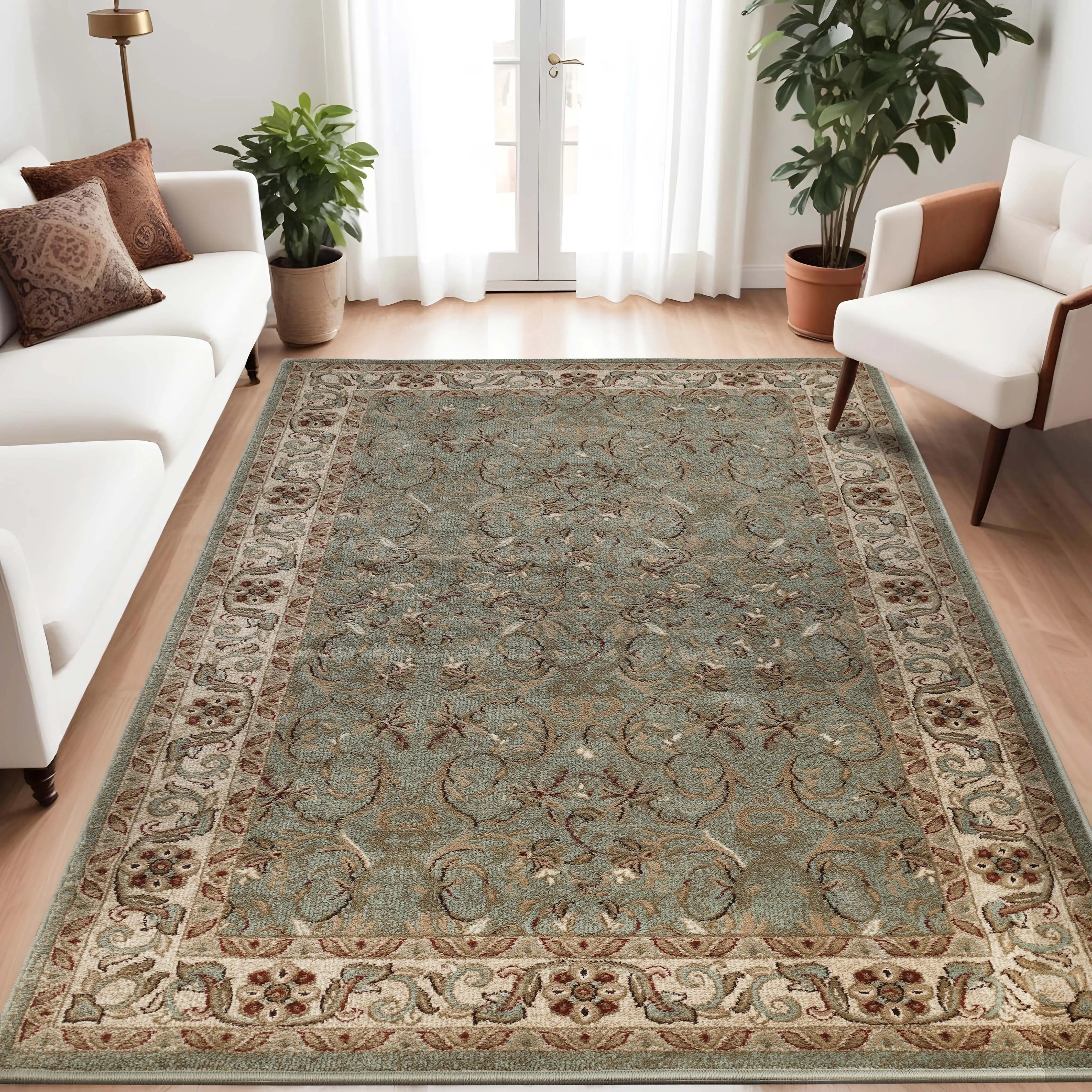 

Heritage Oriental Floral Indoor Area Rug,5' X 8', Green