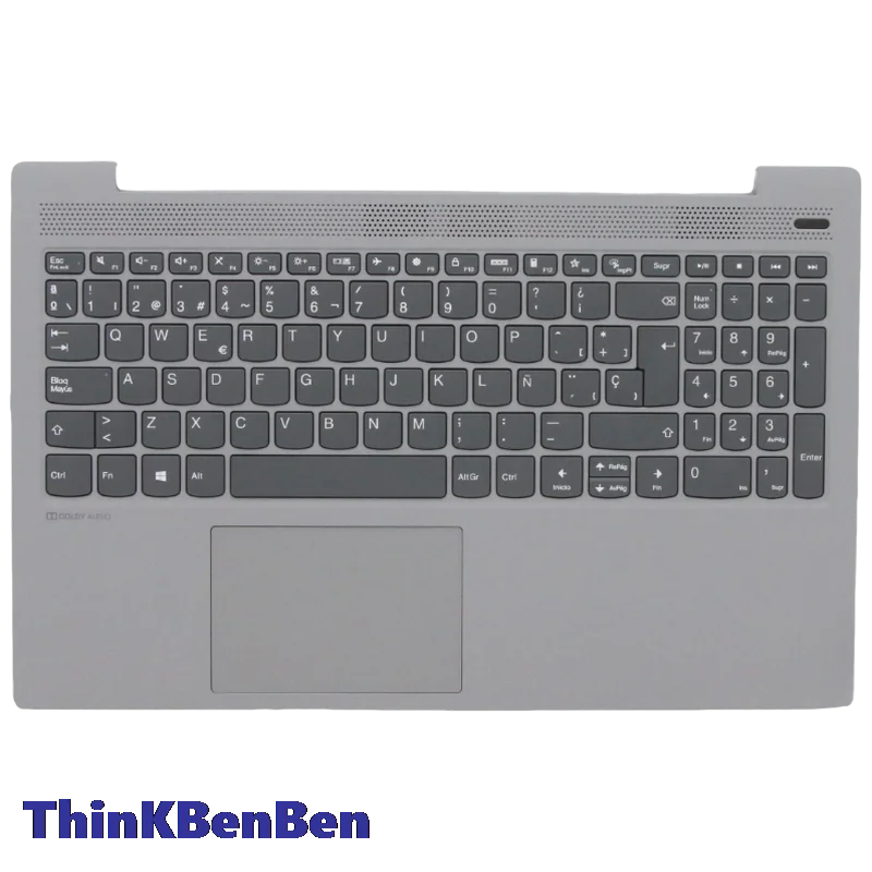 ES Spanish Platinum Grey Keyboard Upper Case Palmrest Shell Cover For Lenovo Ideapad 5 15 ITL05 IIL05 ALC05 ARE05 5CB0X56319