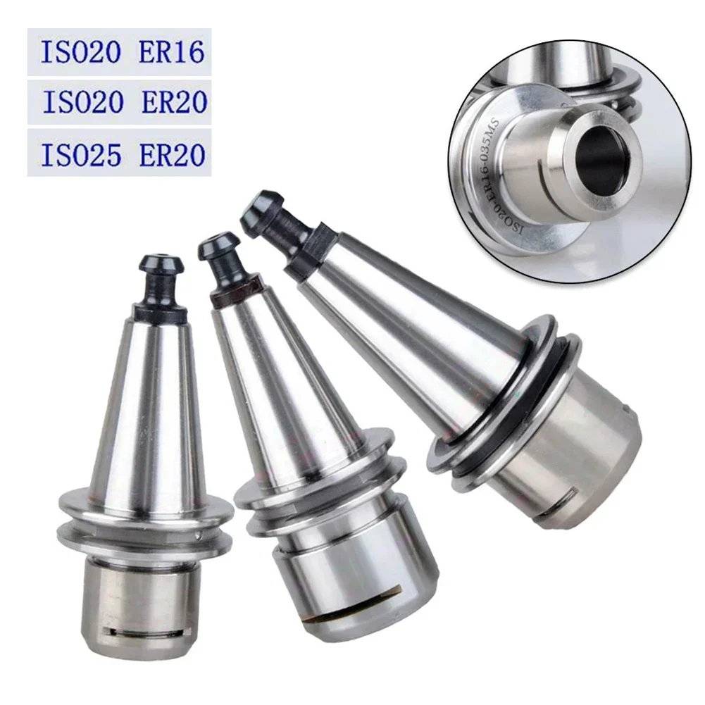 

CNC Tool Holder ISO20 ER16 Collet Chuck Stable Performance Strict Quality Control 0.002 Bounce For Metalworking