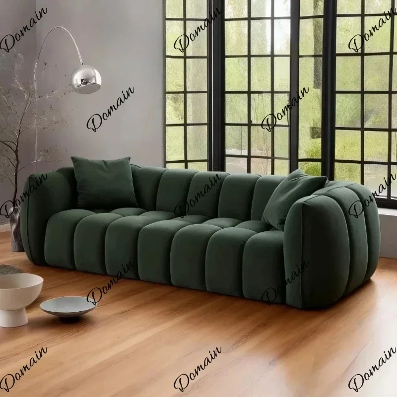 YXX Home Living Room Sofas And Seating Vacuum Compression Sofa Cream Style Fabric Straight Row Compressed Boneless Couch Furnitu