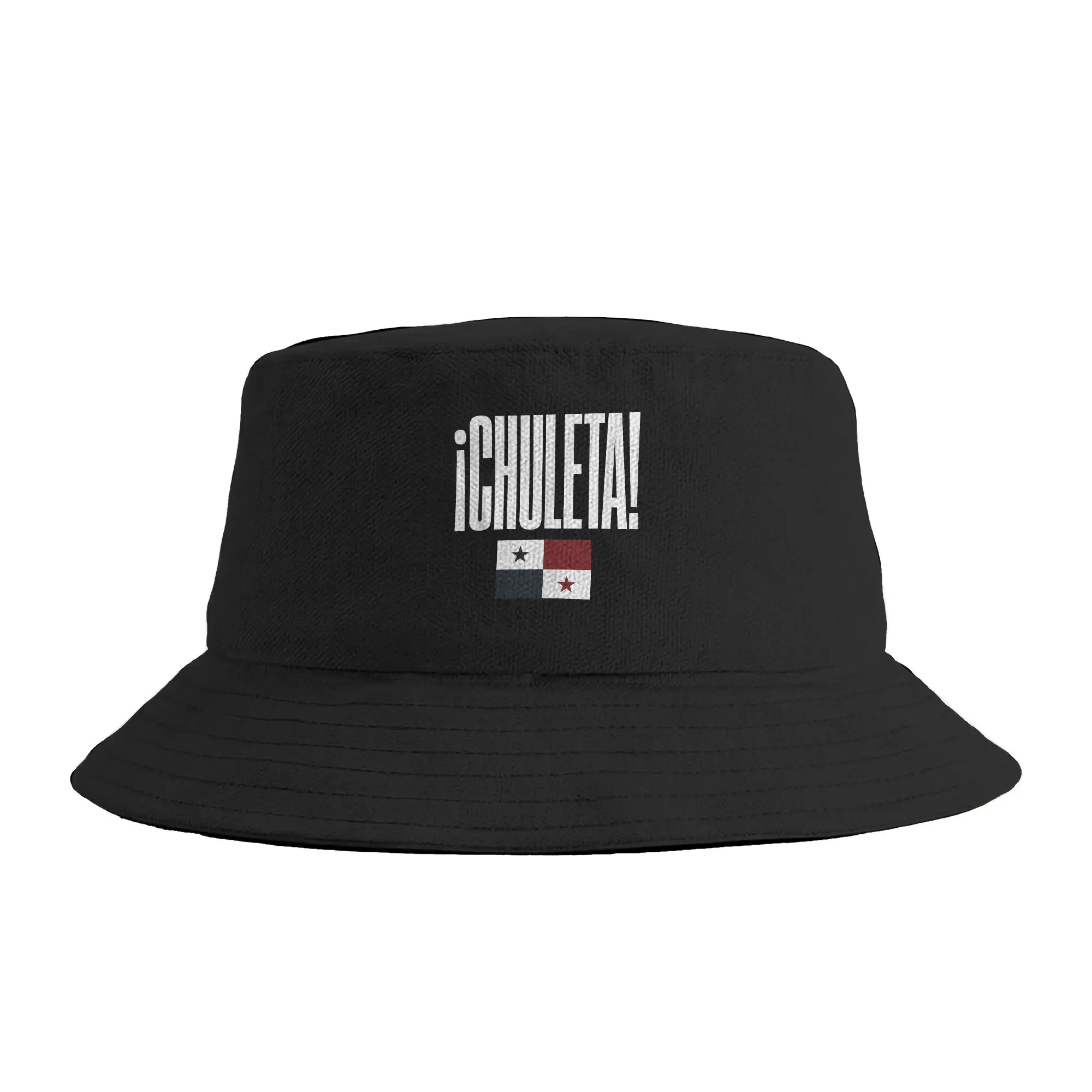 Chuleta Panamanian Slang Panama Flag Bucket Hat  Street Style Fisherman Caps Foldable Hunting Sun Hats For Unisex Trendy Cap