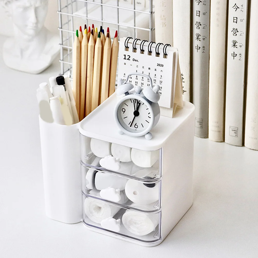 

Cloud Shape Desk ganizer 5 Grids Storage Box Home Office Stationery Practical Multi Function Tabletop Case Desktop