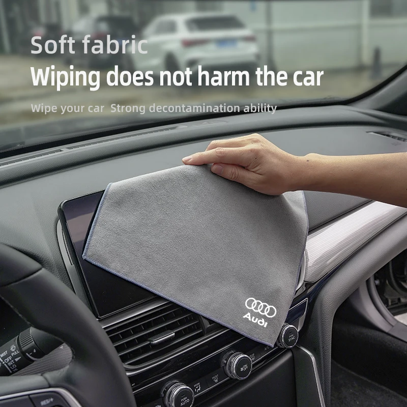 Car Interior Cleaning Tools Microfiber Towel Wiping Cloth Clean Rag For Audi A7 A3 A4 A6 A5 Q5 A1 Q7 Q3 Q4 TT SQ5 RSQ3 RSQ8 S3