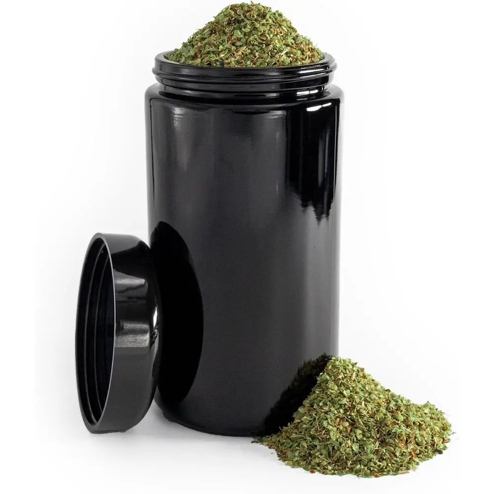 

Ultraviolet Glass Jar 500 ML (17 fl oz) Pack 10 Smell Proof, Antistatic, Light Blocking Container for Herbs, Coffee, Tea & Spice