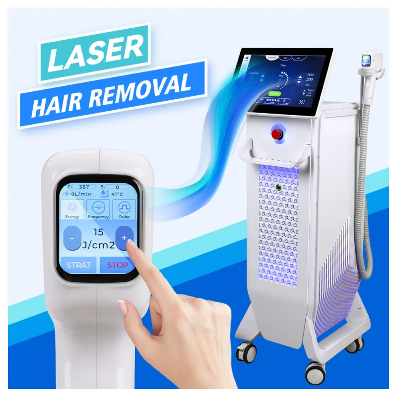 Quality 3 wavelength 755nm 808nm 1064nm skin rejuvenation diode laser hair removal High Power 1600W