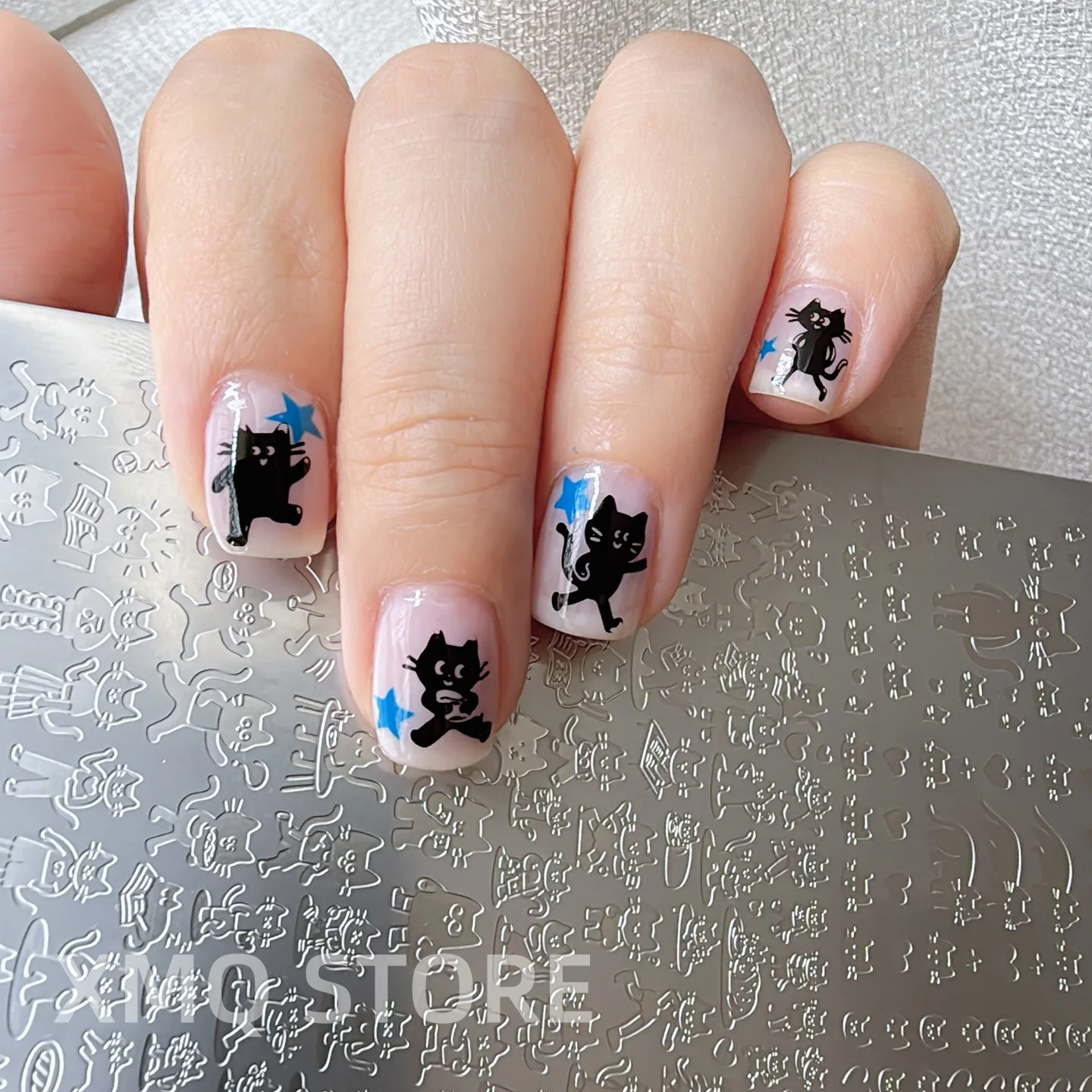 XMQ NAIL ART STAMPING PLATES LITTLE CATS PENGUIN TEMPLATES CUTE IMAGEPLATE TOOLS