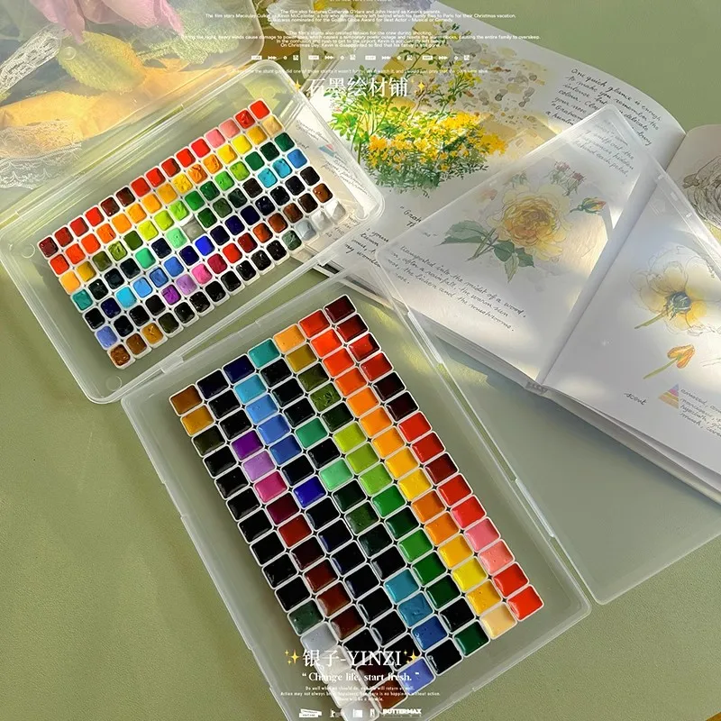 

Original SHINHAN Professional aguarela Paint 0.5ml PWC Series Artist Watercolor 104 Colors Portable Art Supplies