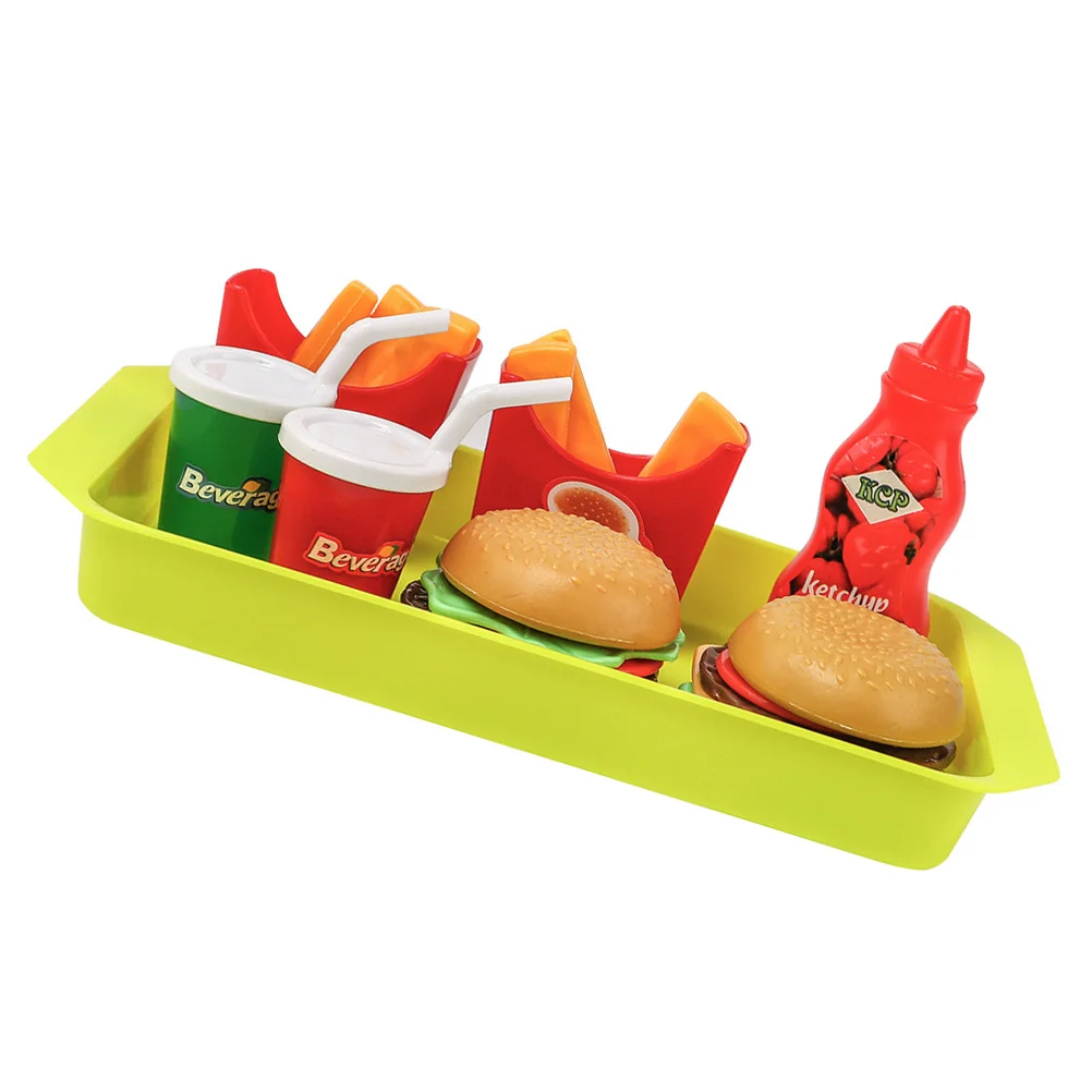 Simulated Fast Food Toy Simulation Toys Burger Pizza Set Western Abs Creativity Development