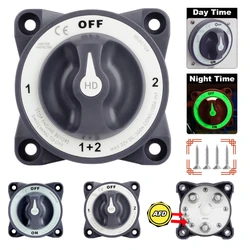 2 3 4 Position Battery Switch 300A Luminous With AFD Marine Boat Isolator Disconnect Rotary for Car Camping RV Truck