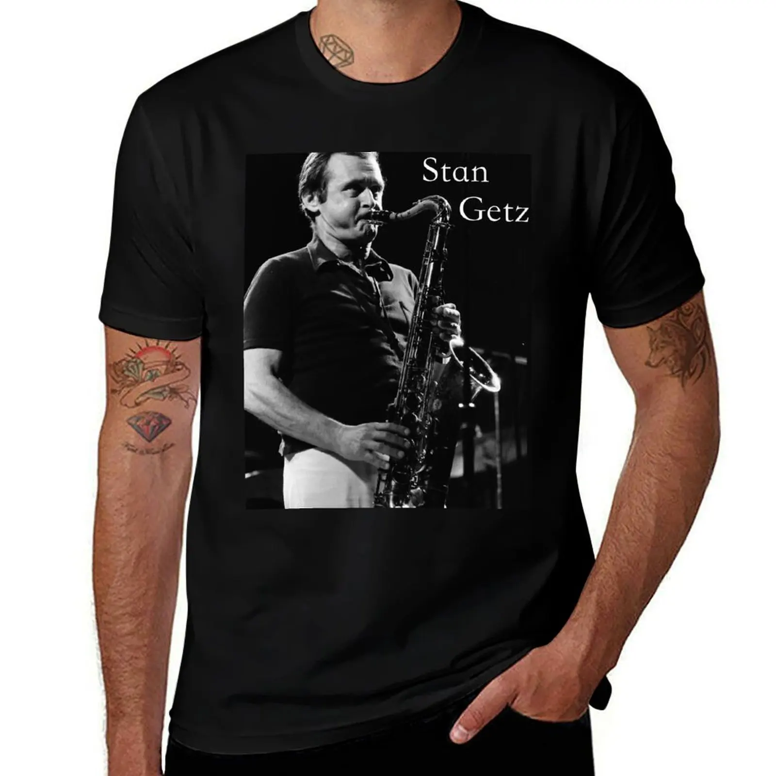Stan Getz T-Shirt Big and Tall Casual T-Shirt