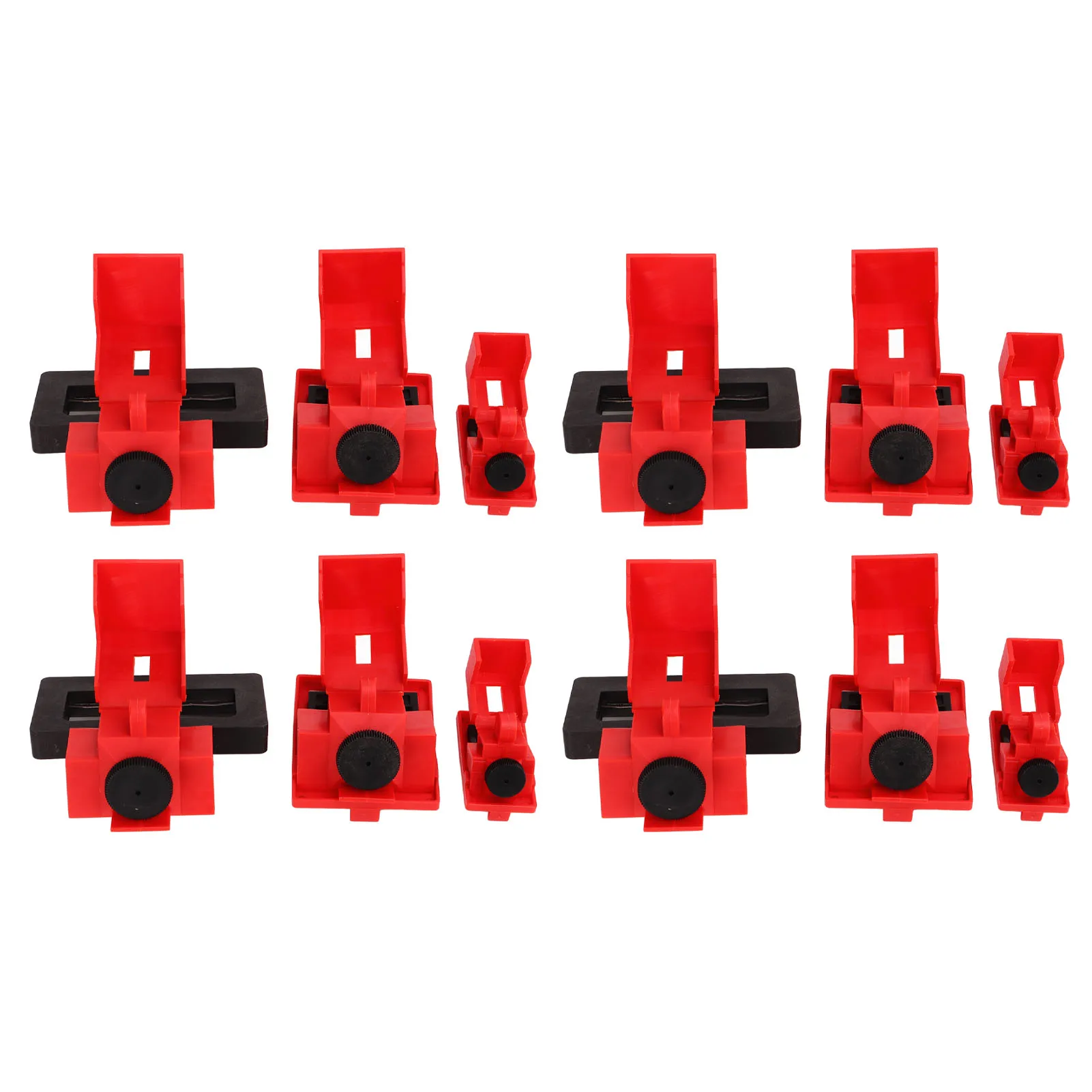 

12pcs Circuit Breaker Lockout Kit Single Pole Breaker Lock Out Device Nylon Breaker Clamp On Lockout Tagout Kit