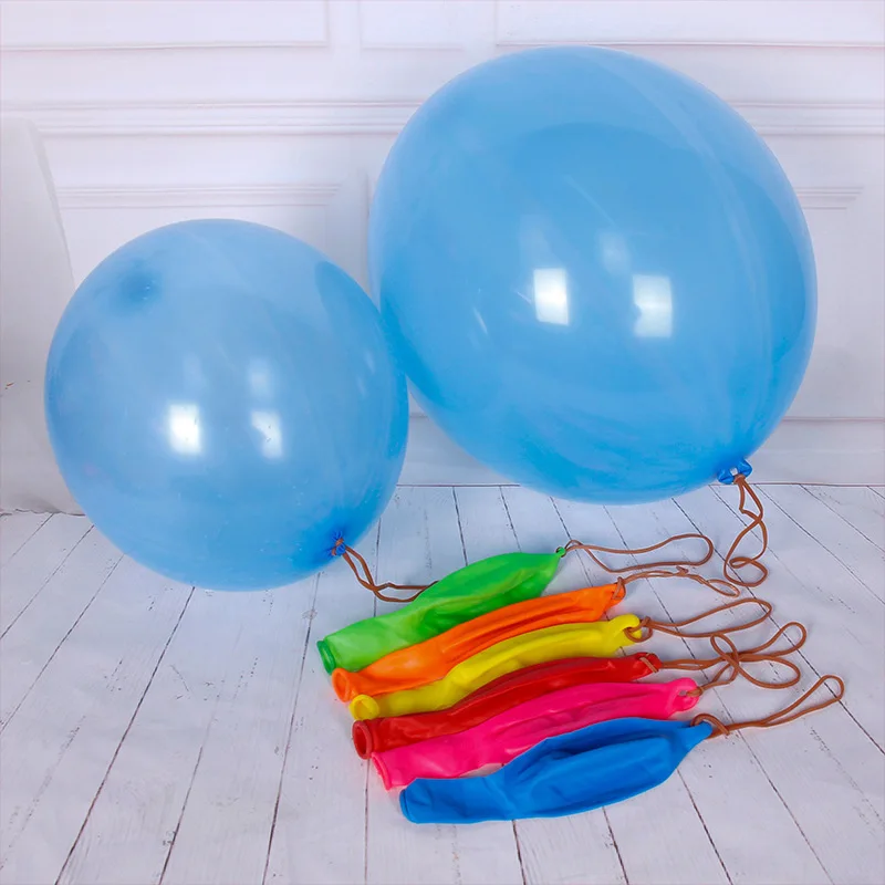 5pcs Thickened Latex Balloon Hand Pat with Rubber Band Pat Ball Children\'s Elastic Toy Birthday Party Decoration Small Gift