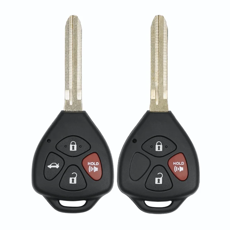 Uncut Replacement Plastic Remote Blank Keys For Toyota Camry 2007 2008 2009 Avalon Corolla Matrix RAV4 Venza Yaris TOY43/TOY48