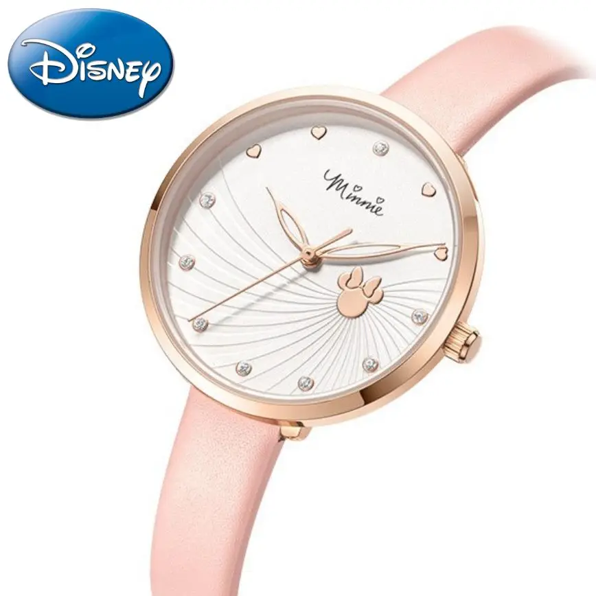 

Disney Gift Minnie Mouse Quartz Watch With Box Japan Qurtz Movt High Quality 30M Waterproof Clock Girl Relogio Feminino