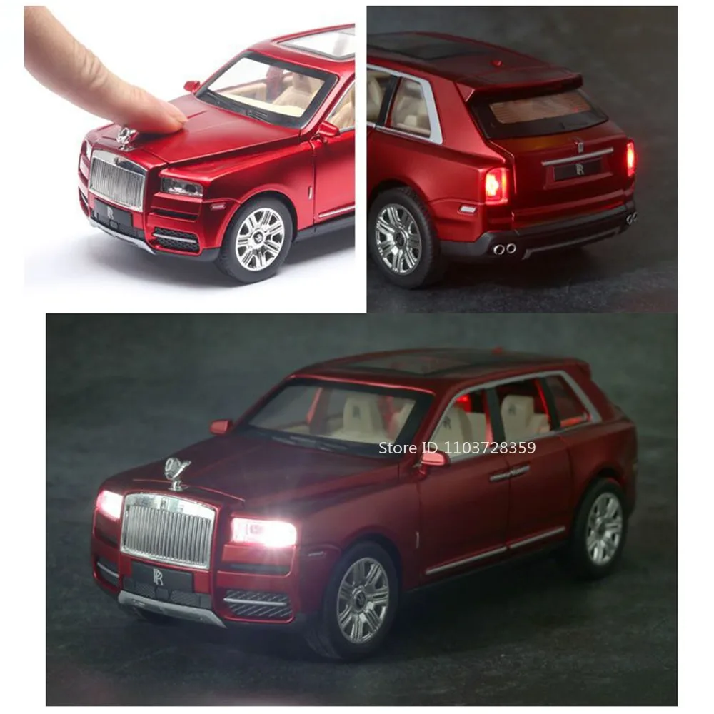 1:24 Auto Model Rolls-royce Cullinan Mansory Speelgoed Legering Diecast SUV Modellen Geluid Licht Deuren Geopend Pull Back voor kinderen Geschenken