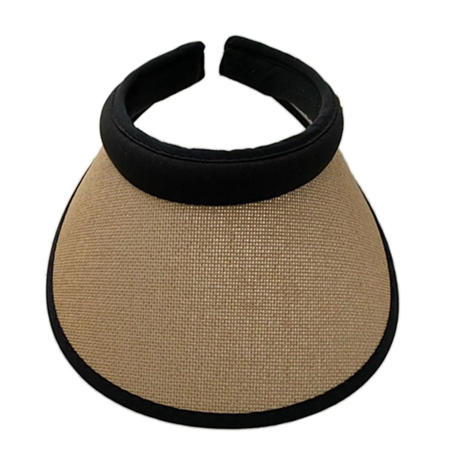 Women Straw Sun Hat Wide Brim Roll Up Ponytail Visor for Beach Vacation Travel Hiking Camping Boating Fishing