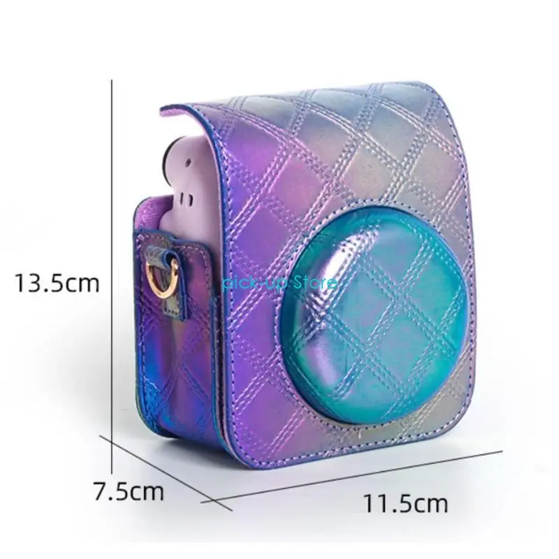 Q5WA PU PETH CAMERA CAMERA PER MINI12 Istanti Borsa per fotocamera con spalline e tasca regolabili