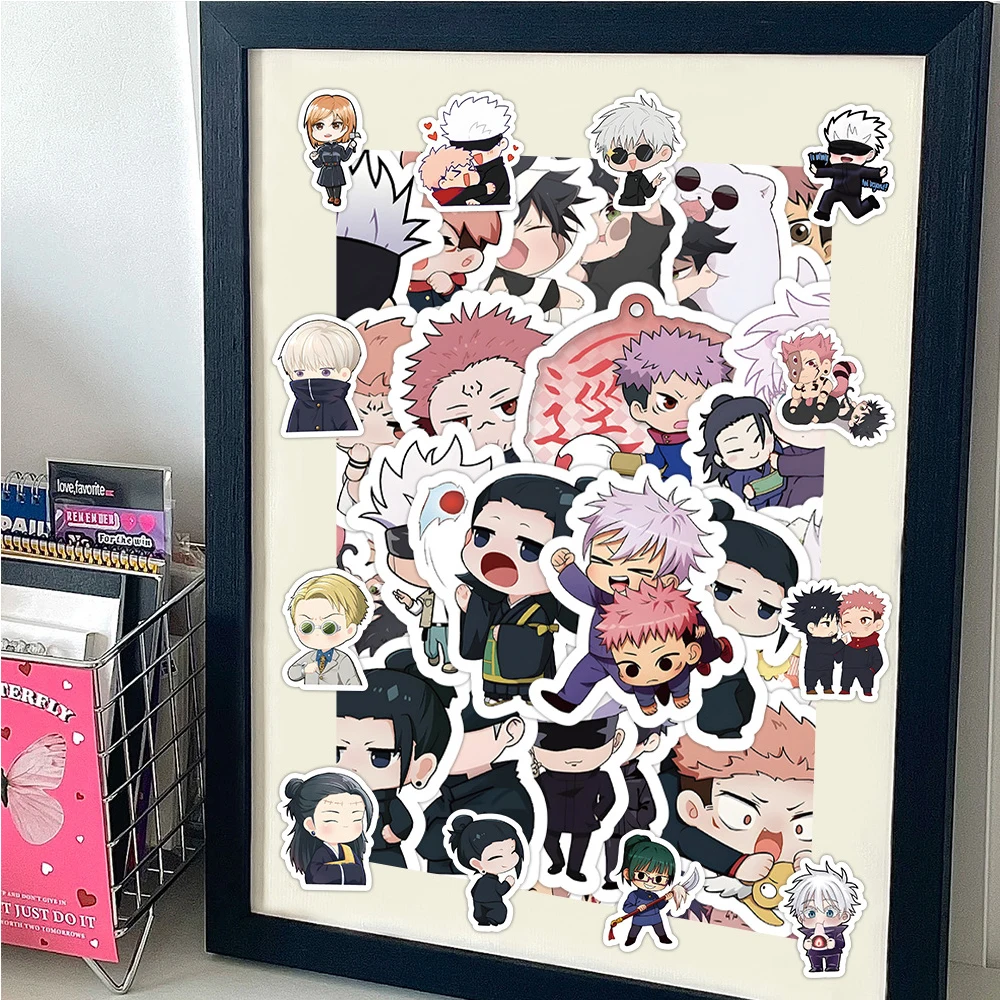 10/30/60pcs Jujutsu Kaisen Anime Stickers Cute Satoru Gojo Itadori Yuji Cartoon Sticker Phone Laptop Diary Kawaii Graffiti Decal