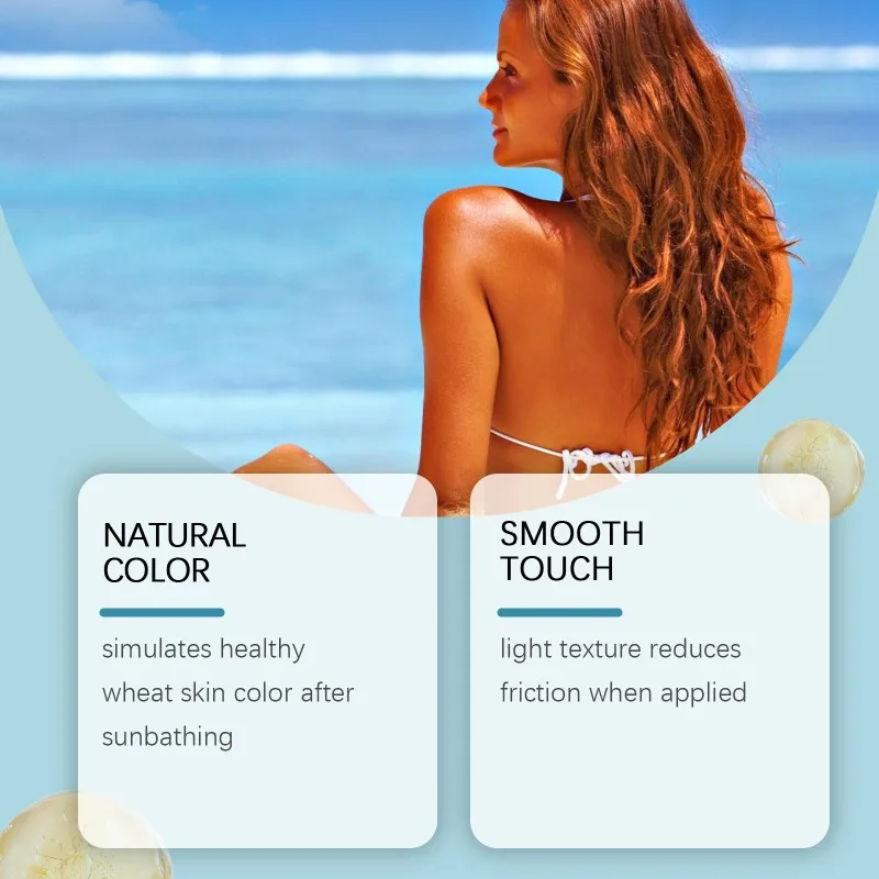 موس رغوي للتسمير المرطب للصيف في الهواء الطلق لطيف ومغذي يعزز لون القمح لجلد الجسم