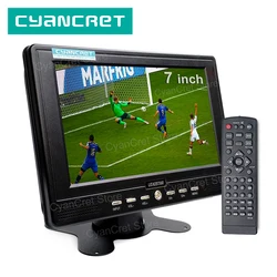 LEADSTAR D768 7 inch Portable TV DVB-T2 ATSC ISDB-T tdt Digital and Analog mini small Car TV Television Support USB TF H.265 AC3