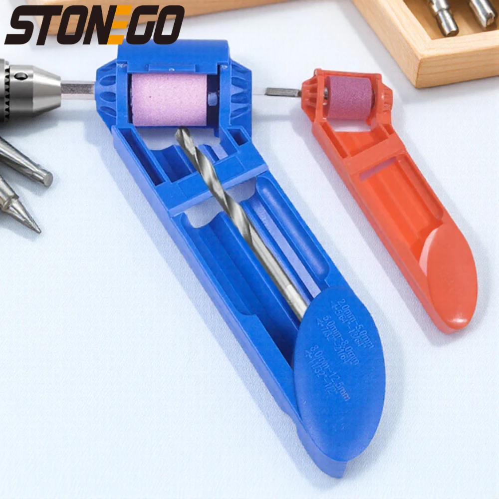 

Портативная точилка для сверл STONEGO, корундовый шлифовальный круг, инструмент для спиральных сверл 2,0-12,5 мм