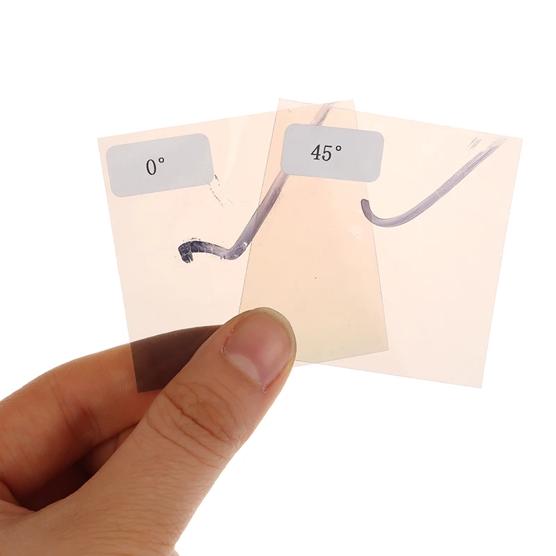 Polarizing Film Test Tool - 0/45/90/135 Degree Angles for LCD/LED Screen Repair | 5x5cm Screen Polarizer