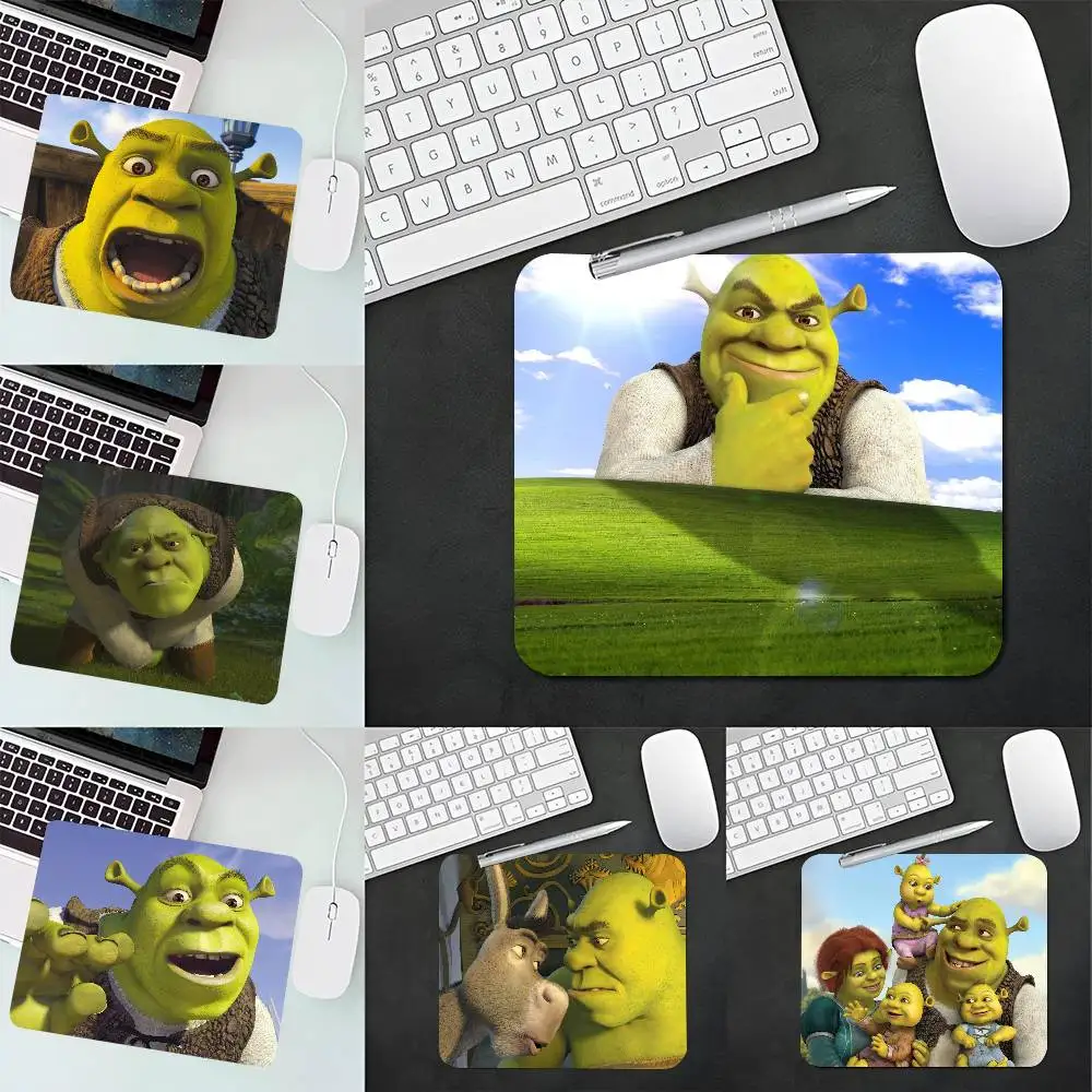 Alfombrilla de ratón S-Shrek divertida y bonita, alfombrilla de ratón pequeña LockEdge para jugadores, alfombrilla de escritorio para ordenador, goma antideslizante Rectangular