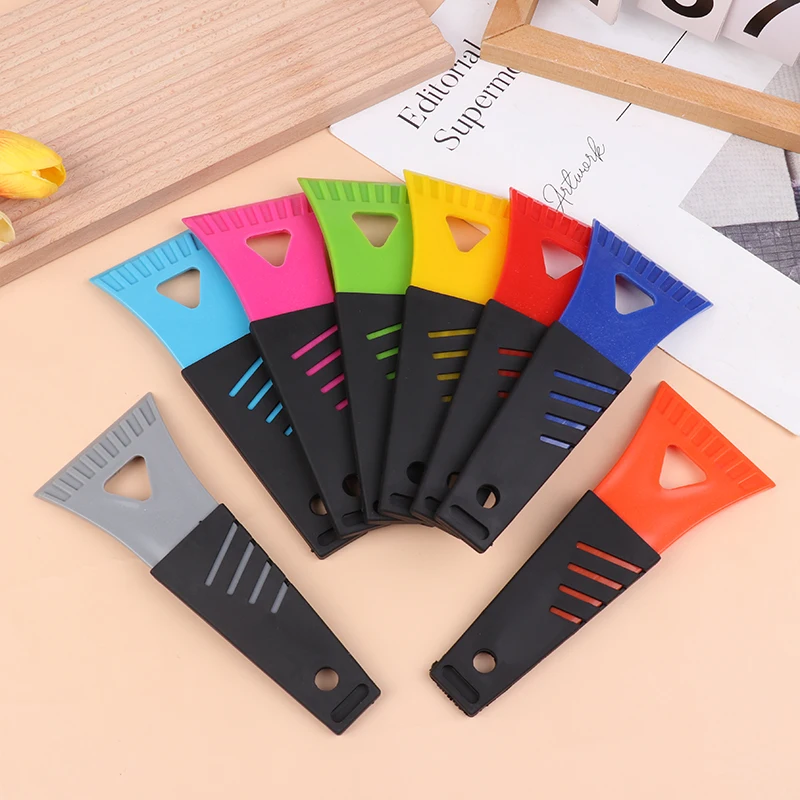 1Pcs Mini Plastic Spatula Ice Scrapper For Car Frost Removal Scraper Windshield Cleaning Tool Snow Cooler Fridge