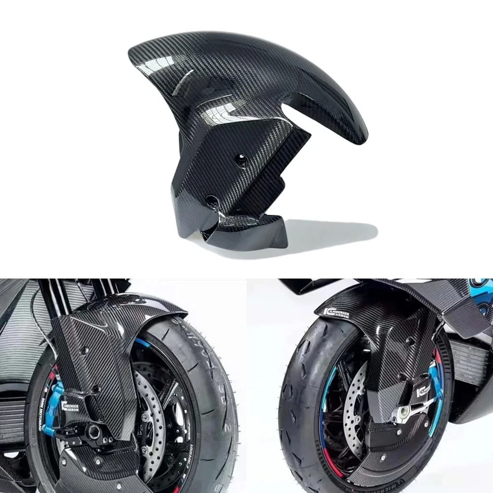 

Для BMW S1000R S1000R M1000R M1000RR S1000XR 2020-2024 чистое 3K сухое углеродное волокно, аксессуары для обтекателя переднего крыла