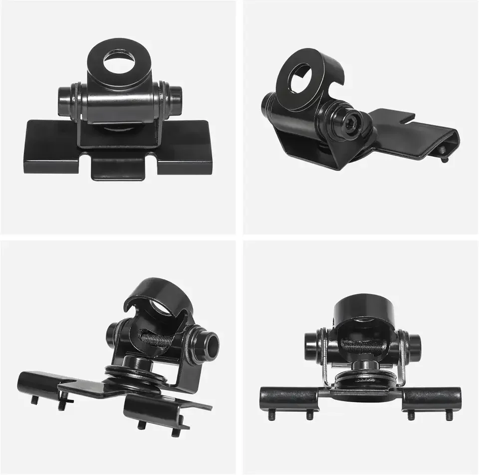 RB400 Antenna Mount Bracket Clip 73MM  Black Stainless Steel for Mobile Radio Car Window Trunk Lid Hatchback Accessory  Install