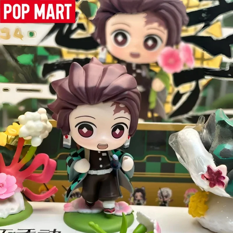 

Genuine Pop Mart Demon Slayer Birth Flower Blind Box Anime Figurine Collectible Decoration Surprised Toys Girl Boy New Year Gift