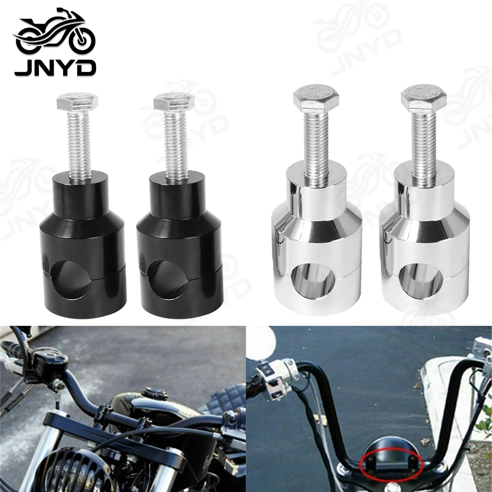 JNYD Motorcycle Heightening Fixed Clamp CNC 22mm 25mm Handlebar Risers Kit Mount For Harley Sportster Dyna Honda Bobber Chopper