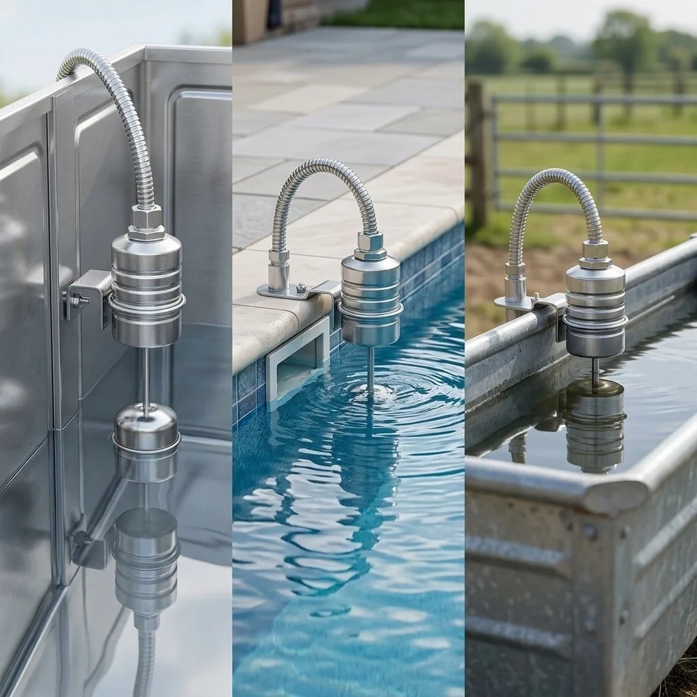 For Livestock Troughs Automatic Water Level Controller Silver Rust Resistant Material For 12 Male Thread Pipes