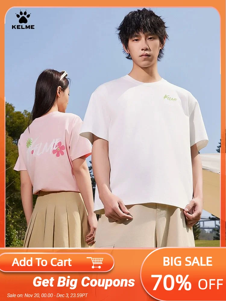 

Kelme Men's Short-sleeved Outdoor Sports Running T-shirt Casual Breathable Basketball Top Women's Basketball Short-sleeved