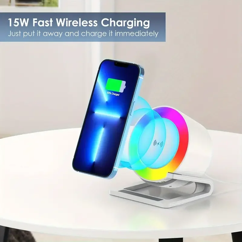 3in1 Wireless Charger Qi Certification For iPhone 15 14 13 12 11 Pro Max XR XS /Samsung S24 S23 S22 Ultra /Xiaomi 14/13