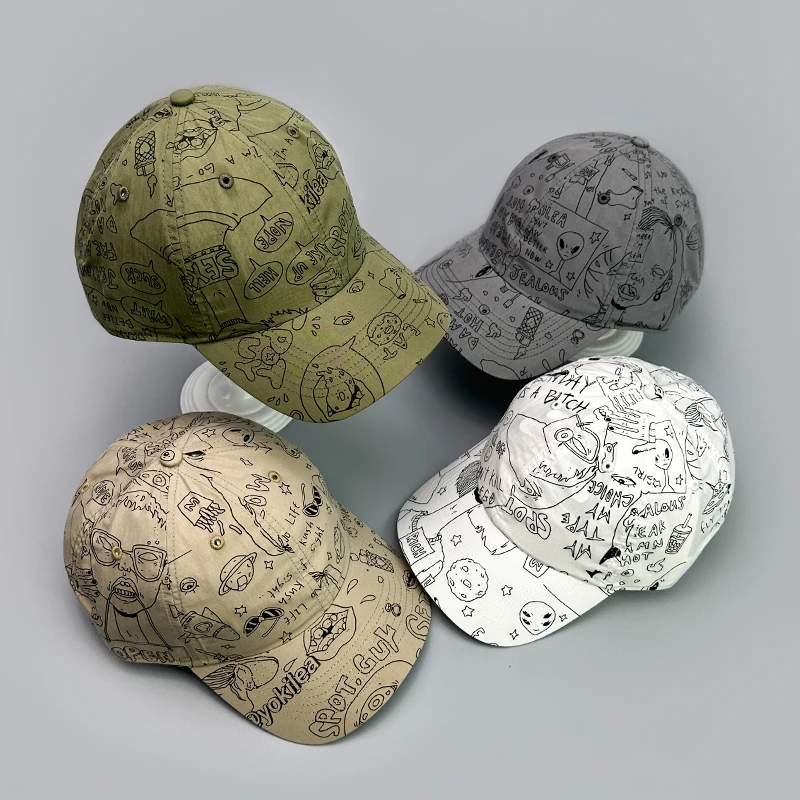 Personal Graffiti Comics Baseball Hats Quick Drying New Unisex Breathable Outdoor Sunshade Hip Hop Versatile Fashion Peaked Caps