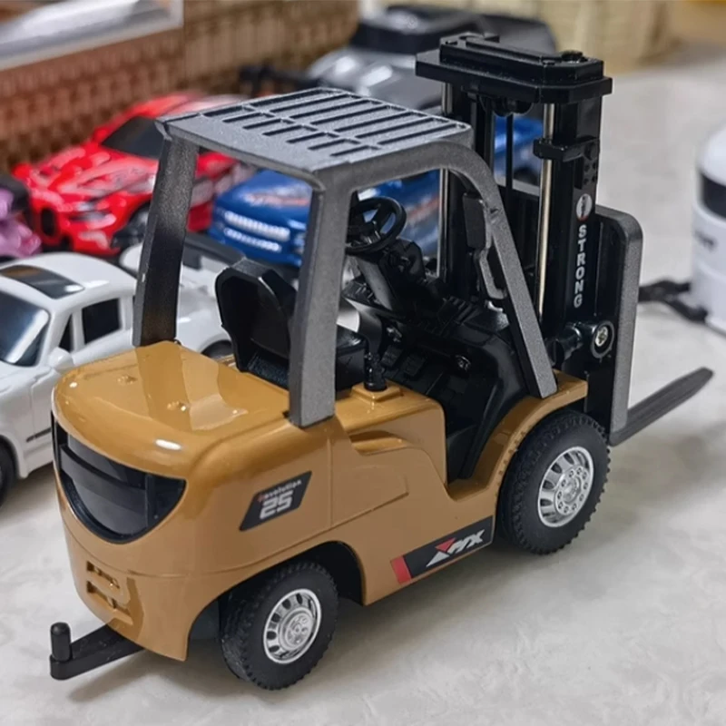 

Mini Forklift Truck 1:64 Alloy Remote Control Engineering Vehicle Mobile App Operated Toy For Boys Gift Compact Scale Model