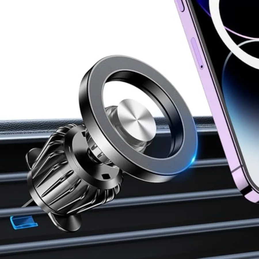 

20 Strong Magnets Magnetic Phone Holder for Car Air Vent with 360 Rotation Designed for iPhone 16 15 14 13 Pro Max Secure and A