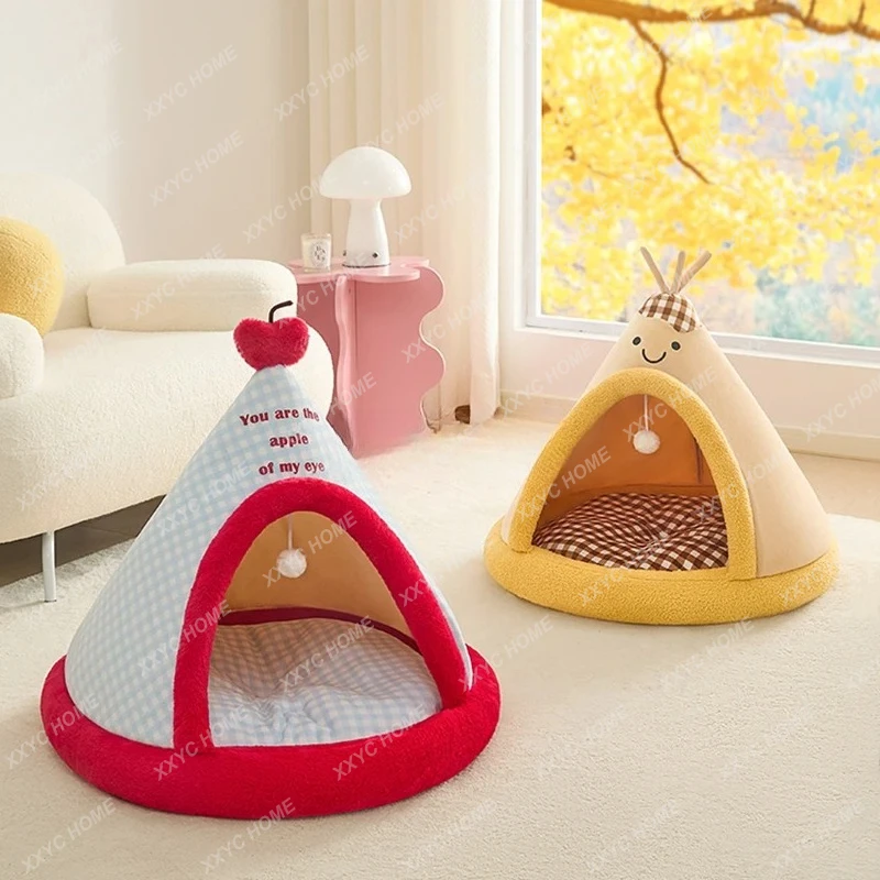 Round Unique Small Kennel Hairy Memory Foam Dog Bed Modern Kennel Filling Fluffy Nordic Puffs Asiento Con Relleno Decoration