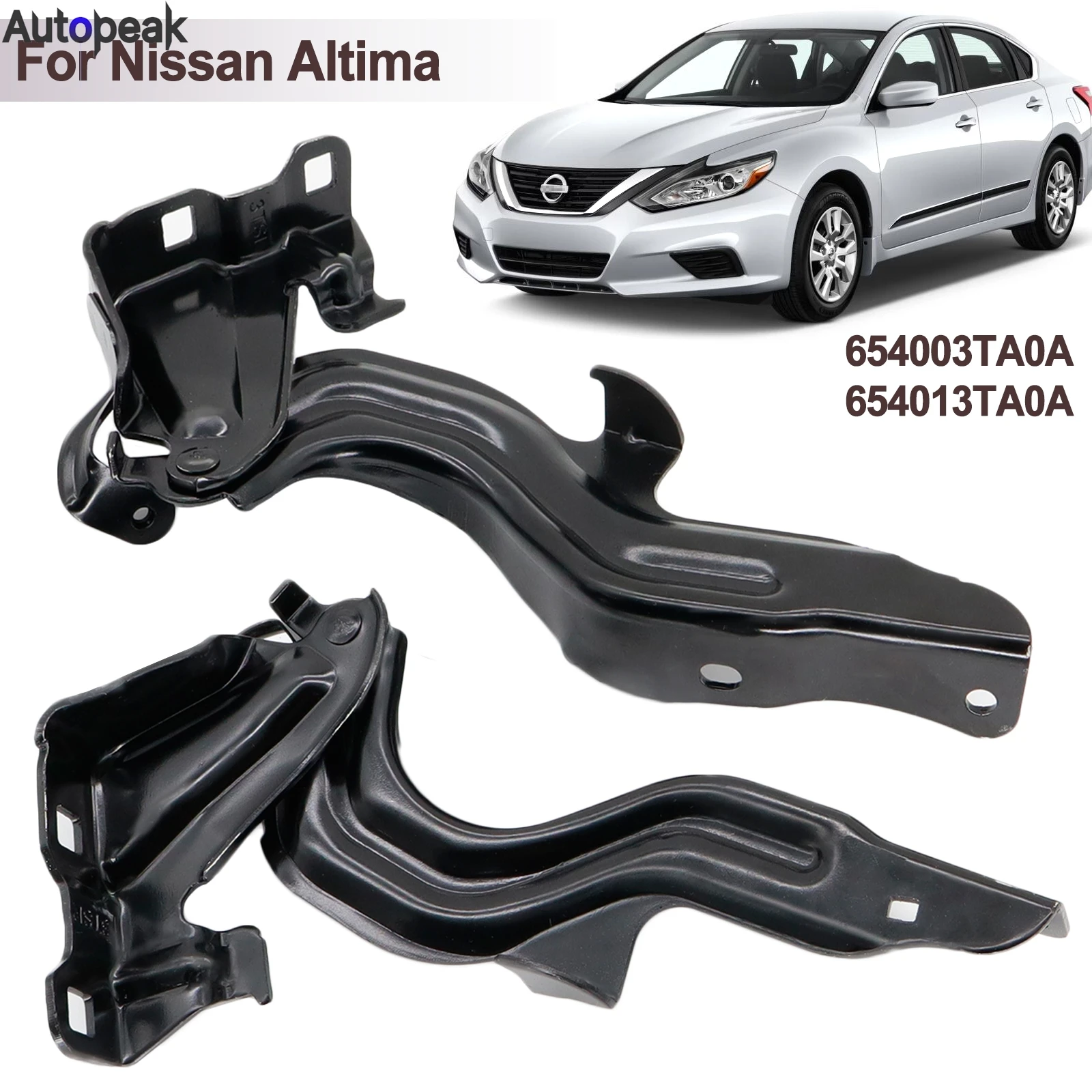 

Set 2Pcs Car Hood Hinges Driver Passenger Side LH RH For Nissan Altima 2013 - 2018 654003TA0A 654013TA0A Pair New Accessories