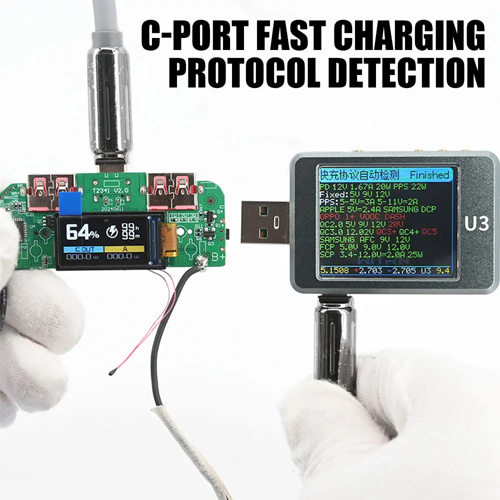 لوحة أم لبنك الطاقة سريعة الشحن بقدرة 22.5 وات مع شاشة رقمية ملونة TFT لبطارية ليثيوم ثلاثية PD QC وحدة شحن سريع #5