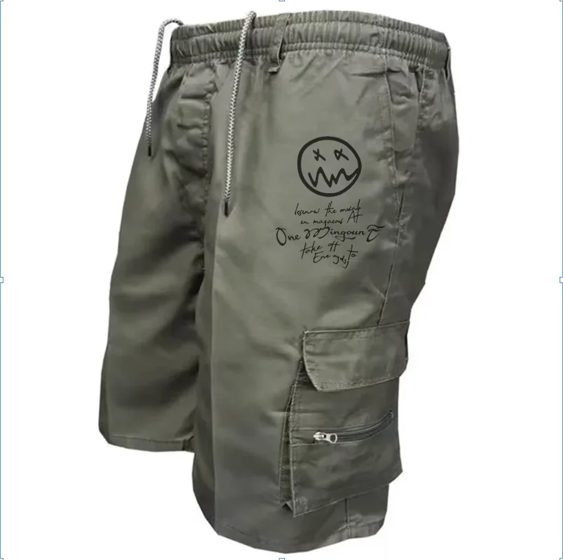 Mens Cargo Shorts New Side Multi-pockets Men Loose Work Shorts Casual Short Pants Male Plus Size Summer Outdoor Shorts