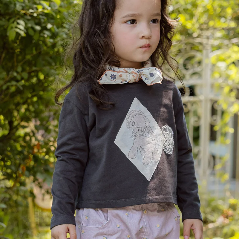 

Kids Long Sleeve for Children Cartoon Printing T-shirt New Crop Casual Clothes New Boys Girls Blouse Fashion Kids Tops Gift