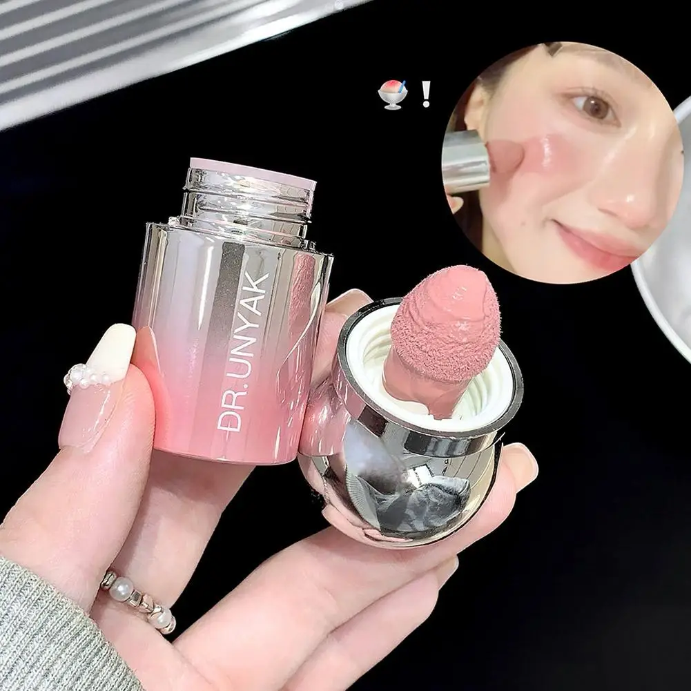 Vloeibare Blush Stick met sponstip, waterdichte, langdurige Blush Cream Verhelderend effect Lippen en wangen Make-up Huidvriendelijk