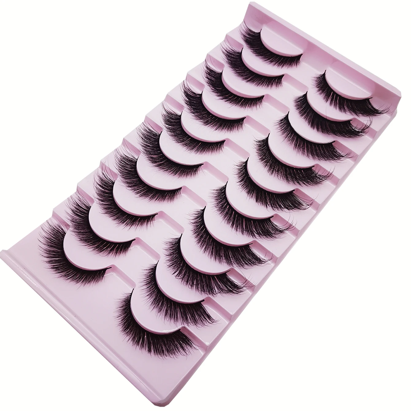 10 paia di extension per coda di mango da 0,63 pollici Ciglia finte angelo soffici Aspetto naturale e bello